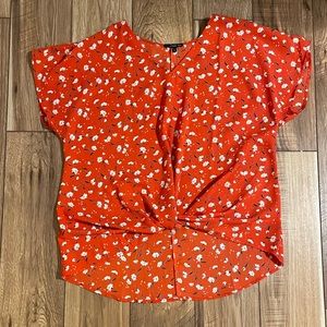West Kei Allura Knot Orange Blouse